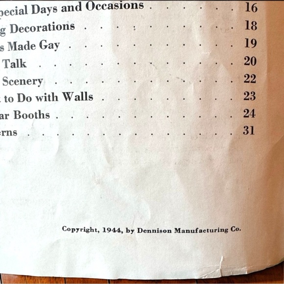 Vintage 1944 Dennison “Gay Decorations” Party Ideas Pamphlet – Retro Ephemera - Picture 4 of 13